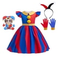 thumbnail image 3 of Disfraz de Halloween para niños, traje de payaso, Pomni, el increíble circo Digital, actuación, fantasía, Carnaval, fiesta de disfraces, 3 of 5