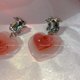 thumbnail image 2 of Pendientes colgantes de corazón rosa pendientes colgantes llamativos de moda para, 2 of 4
