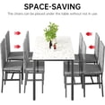 thumbnail image 4 of MIERES 5-Piece Dining Table Set for 4, Faux Marble Kitchen Table and Chairs for 4, Modern Dining Room Table with 4 Chairs, Dinner Table Set for Small Spaces, Grey, 4 of 8