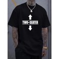 thumbnail image 1 of Camiseta deportiva informal de cuello redondo con estampado biplaza para hombre, ideal para adultos, hombres, mujeres, adolescentes, jóvenes y para el tiempo libre., 1 of 5