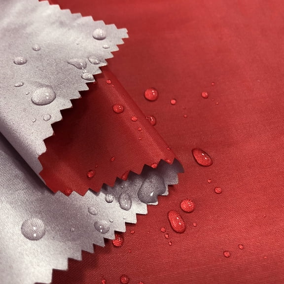 XmhyTop-A 1 Yard Polyester Fabric Silver Coated Fabric for Sun Protection, Dust-Resistant Outdoor Fabric, Versatile Sunshade Fabric for DIY Outdoor Use,Red