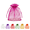 Hot Pink, variant on 50pcs Sheer Organza Bags 2.8x3.5 inches Mesh Bags Drawstring Small Pouch Gift Bags for Jewelry Wedding Party Baby Shower Favor Bags
