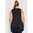 thumbnail image 5 of Womens Plus Size Laser Cut Fringe Hem Tank Top, 5 of 5