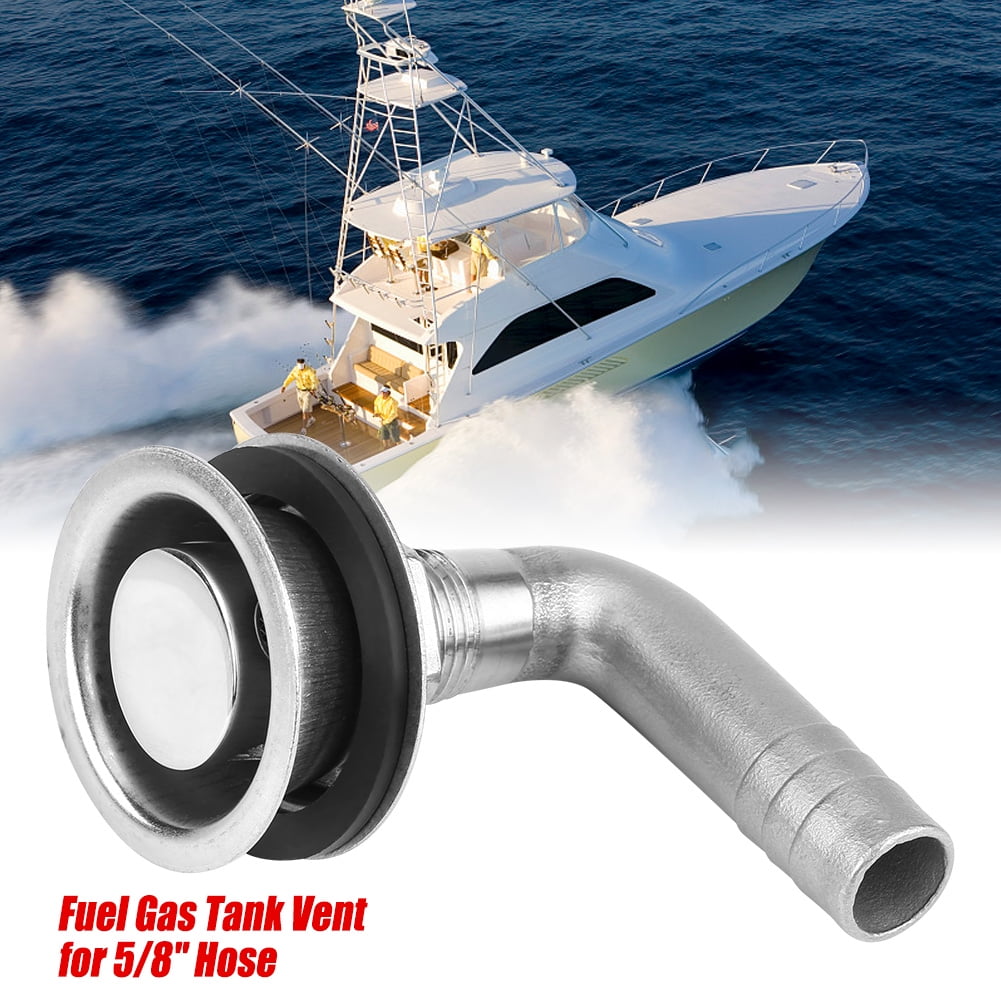 Tebru 90°Stainless Steel Marine Boat Flush Mount Fuel Gas Tank Vent for