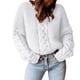 thumbnail image 1 of Gibobby Casual Suéter para Mujer, Sueteres Canalé Sweater Dama Diseño de Moda Abrigo Ligero Invierno Blusa Manga Larga Multilooks Elegante o Casual(Blanco,CH), 1 of 5