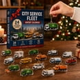 thumbnail image 2 of City Service Fleet Cars Advent Calendar 2026, 24 Days 2D Flat Acrylic City Work Vehicle Ornaments, Collectible Christmas Countdown Gift Box for Xmas Tree Decoration, Christmas Stocking Stuffers, 2 of 5