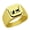 Gold, variant on Two Monkey Stainless Steel Signet Ring