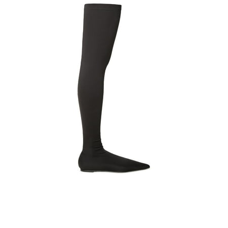 

Dolce & Gabbana Donna Stretch Boots In Black Leather Blend