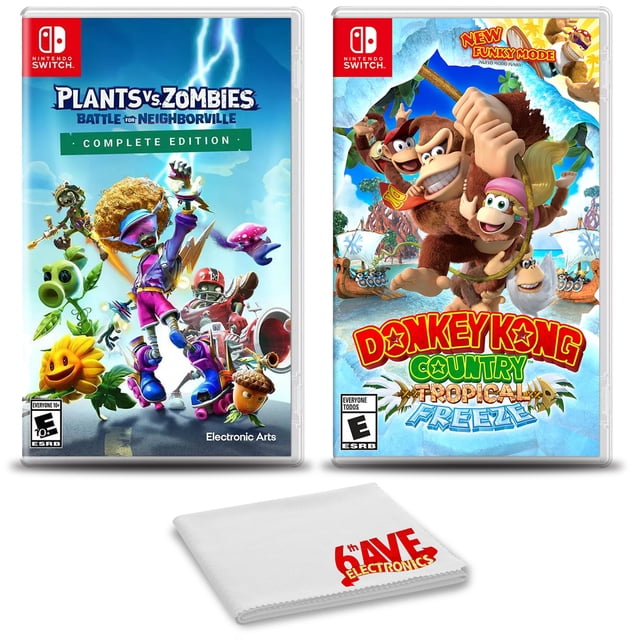 Plants vs Zombies and Donkey Kong Country - Two Game Bundle For Nintendo Switch