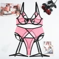 thumbnail image 2 of Gibobby Conjunto de lencería Sexy de Colegiala, Pijamas Caseros Sexy para Mujer, Ropa de Encaje Regalo de Aniversario(Negro, XG), 2 of 5