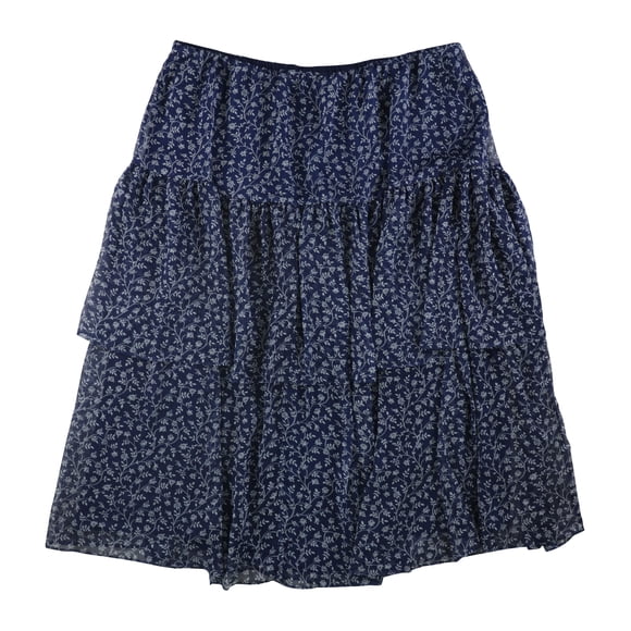 Ralph Lauren Womens Aubrianna A-line Skirt, Blue, Plus Size, 3X