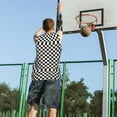 thumbnail image 5 of Xecao Black and White Checkerboard print basketball shirt for both men and women, a unisex basketball jersey perfect for theme parties-3X-Large, 5 of 6