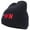 Navy, variant on Taiwan Country Three-Letter TWN Flag Embroidered 8 Inch Knitted Short Beanie - Black OSFM