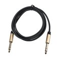 thumbnail image 1 of Cable de audio Irfora Cable de audio de 6,5 mm Cable de conexión macho a macho para tambor electrónico / altavoz / mezclador de audio / micrófono / amplificador 1,8 m negro Irfora Cable de audio, 1 of 4