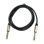 6.5mm Audio Cable Male to Male Connection Cable for Electronic Drum/ Speaker/ Audio Mixer/ Microphone/ Amplifier 1.8m Black
