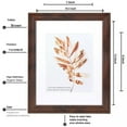 thumbnail image 6 of FungYuan 2PACK 11x14 Wood Picture Frame , Display Photo 11x14 Matted to 8x10 Wall Frame, Brown, 6 of 7