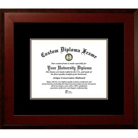 Campus Images HMBB0018511 8.5 x 11 in. Honors Certificate Frame with Double Black Mats, Mahogany