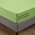 thumbnail image 4 of 4-Piece Twin Sleeper Sofa Sheet Set, 100% Egyptian Cotton, 1000 Thread Count, Fits 5" Deep Pull-Out Couch Mattress (36" x 72") - Sage Solid, 4 of 5