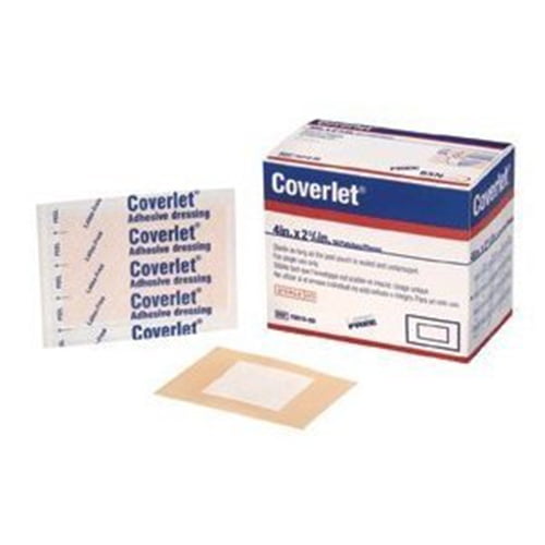 Coverlet Fabric Adhesive Patch, 4 Inches X 23/4 Inches 50 Ea, 3 Pack