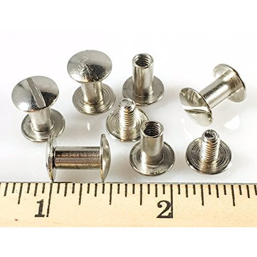12 Pieces per Bag Tough-1 Chicago Screw Set in Assorted Sizes and Metals 