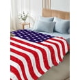 thumbnail image 4 of American Flag King Size Flat Sheet, Wrinkleproof & Fadeproof Cooling Flat Bed Sheet Only, Retro Rustic Stars And Stripes US Flag Breathable Soft Bedding Top Sheets 105 x 98 Inches, 4 of 8
