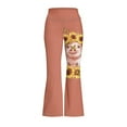 thumbnail image 4 of DISNIMO Sunflower Pig Flare Leggings with Pockets High Waisted Yoga Pants Kids Dance Bell Bottoms Leggings for Kids Yoga Pants for Girls Leggings Cross High Waisted Flare Pants 13-14, 4 of 7