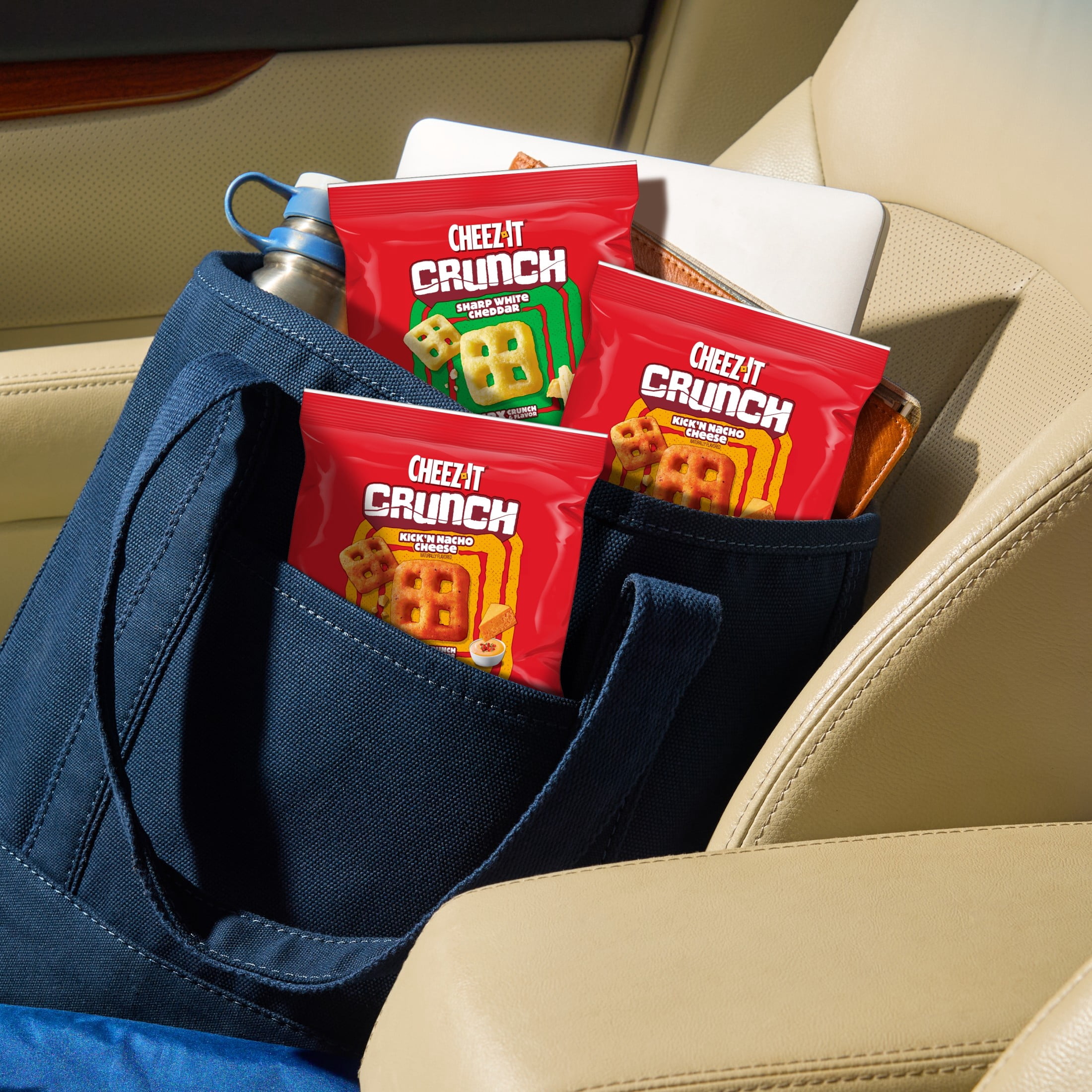 (4 pack) Cheez-It Crunch Variety Pack Cheesy Baked Snacks, Lunch Snacks, 10 Count