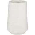 thumbnail image 4 of CosmoLiving by Cosmopolitan Porcelain Ribbed Vase, 5" x 5" x 9", White, 4 of 7