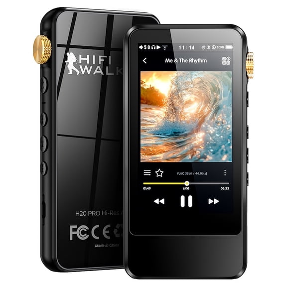 HiFi Walker H20 Pro 128G Digital Audio Player, Dual DAC, 3.5mm & 4.4mm Output, up to 512GB