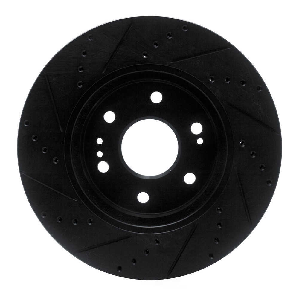 Dynamic Friction Company 633-47080R DFC Brake Rotor - Drilled And Slotted - Black