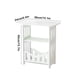 thumbnail image 3 of Mesa de Noche Blanca, Mesita de Noche Pequeña con Estantes, Mesa Auxiliar, Mesa de Acento con Material de PVC, 40x36x24cm, Almacenamiento de Múltiples Niveles para Sala de Estar, Dormitorio, 3 of 6