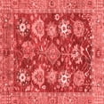 thumbnail image 1 of Ahgly Company Machine Washable Indoor Square Abstract Red Modern Area Rugs, 3' Square, 1 of 4