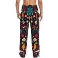 thumbnail image 3 of Sigee Colorful Mexican2 Print Men's Pajama Pants - Soft Lounge Sleep Bottoms with Elastic Waistband and Pockets-Small, 3 of 9