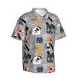 thumbnail image 3 of Xecao Dog print Hawaiian shirt - a stylish short-sleeve button-down for men, perfect for casual beach and tropical outings., 3 of 9