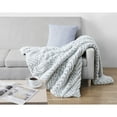 thumbnail image 5 of Christian Siriano New York  60" x 70" Gray Chevron Luxury Throw, 5 of 5