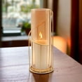 thumbnail image 5 of Hosley 12-Inch High Metal and Glass Hurricane Candle Holder for Votive or Pillar Candles, Indoor and Outdoor Decor, 5 of 9