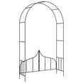 thumbnail image 4 of vidaXL Garden Arch Black Powder-coated Iron Large Sturdy Garden Arch, 4 of 7