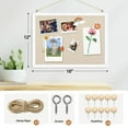 thumbnail image 4 of MaxGear 2 Pack Double-Sided Cork & Linen Boards, 16" x 12" Bulletin Board with White Wood Frame, Cork Board for Wall, Vision Board, 4 of 7