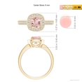 thumbnail image 4 of ANGARA Natural Cushion Morganite Engagement Ring with Diamond Accents in 14K Yellow Gold for Women | Birthday, Anniversary, Jewelry Gift for Women | Natural Morganite Ring, 4 of 11