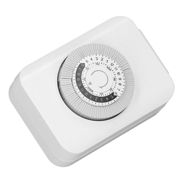 Outlet Timer, Timer Socket Automatic Mechanical Plug and Play 24 Hour 15min Increment for Home for Electric Bike