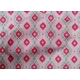 thumbnail image 4 of oneOone Cotton Poplin Fabric Diamond & Swirl Ikat Decor Fabric Printed BTY 56 Inch Wide, 4 of 4