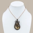 thumbnail image 5 of Natural Silverleaf Jasper Gemstone Copper Wire Wrap Gift Pendant 2.84", 5 of 5