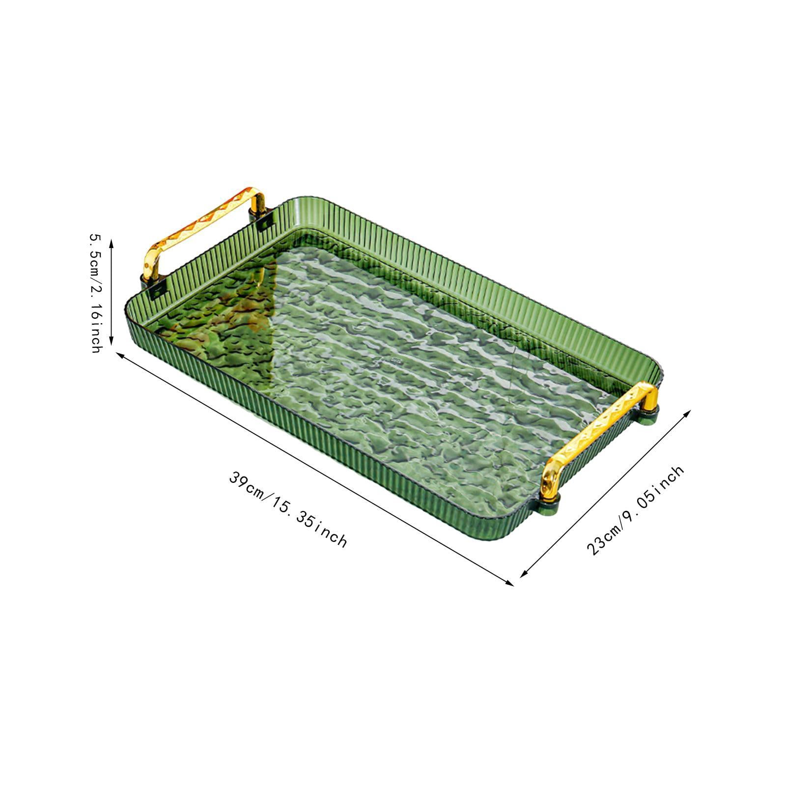 Fiocias Toilet Paper Holder Paper Towel Holder Countertop Serving Tray Kitchen Serving Tray with Handle Rectangle Storage Tray Serving Platter Bathr