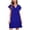 Blue, variant on gakvbuo Summer Dresses For Women 2024 Vacation Trendy Beach Dresses Fashion Women Summer Casual V-Neck Solid Short Sleeve Dress