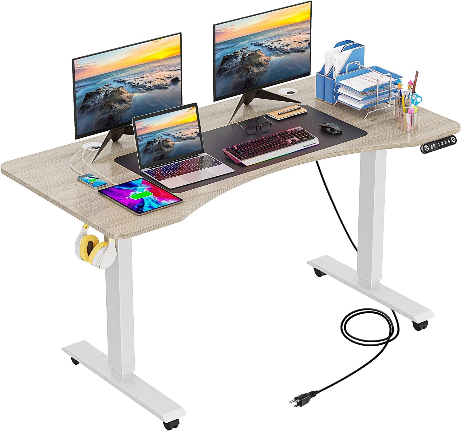 Buy Sihanm 55 inches Office Desk Electric Gaming Standing Desk with