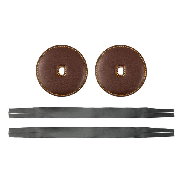 Correas de cuero PU con almohadillas Baoblaze 2 piezas para platillo Gong chino Marron oscuro