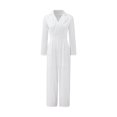thumbnail image 3 of Traje de pantalón para mujer, traje de boda festivo, mono largo con escote en V, traje de pantalón ancho, traje de negocios, mono (XL), 3 of 6