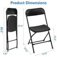 thumbnail image 6 of SUGIFT Folding Chairs 10 Pack Plastic Folding Chair for Outdoor Indoor Use 350lb Weight Capacity, Black, 6 of 8