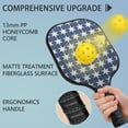 thumbnail image 4 of Pickleball Paddles Set Of 1, Fiberglass Surface, USA, Star Print, 1 Paddle, 2 Balls & Bag, 4 of 5