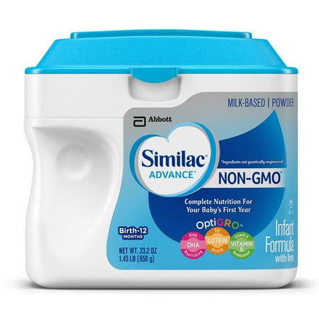 Similac Advance NON-GMO Infant Formula with Iron, Powder, 1.45 lb